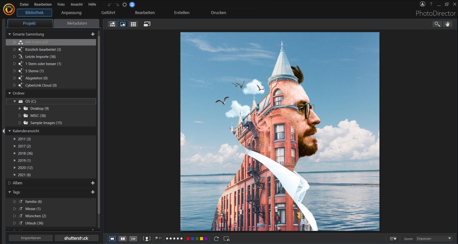 PhotoDirector 365 Bildverwaltung